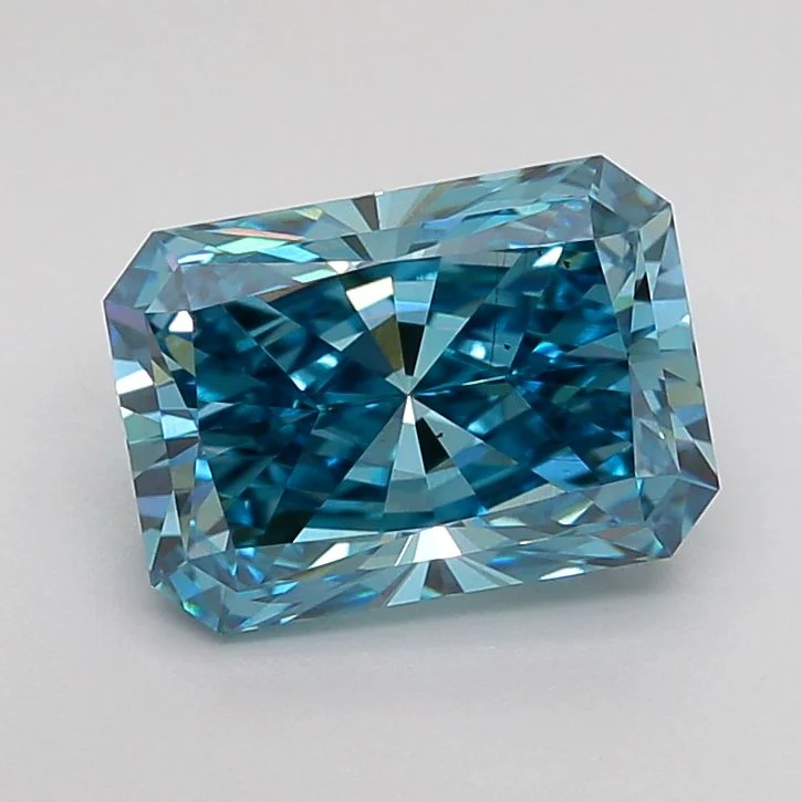 2.07 ct. Fancy Vivid Blue/VS2 Radiant Lab Grown Diamond