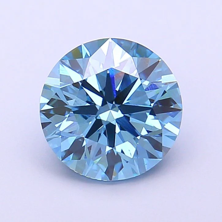 2.07 ct. Fancy Vivid Blue/VVS2 Round Lab Grown Diamond