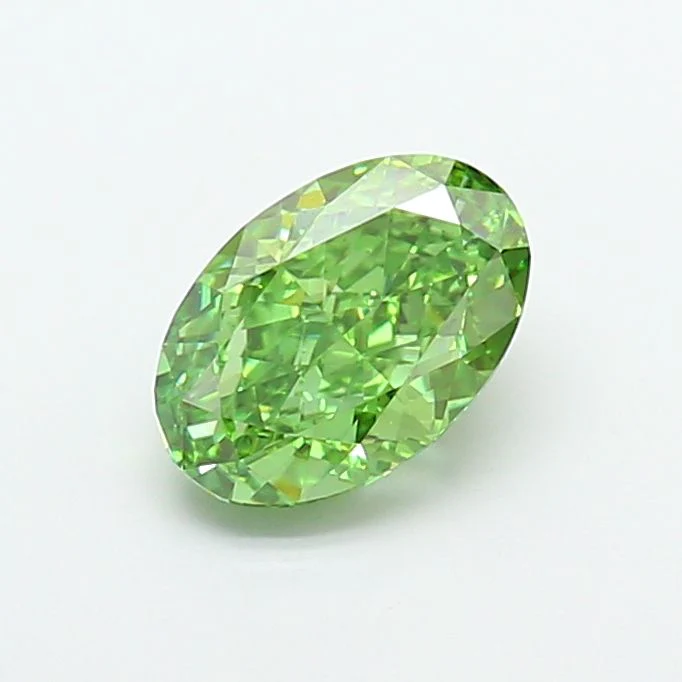 2.07 ct. Fancy Vivid Green/VS1 Oval Lab Grown Diamond - Image 2