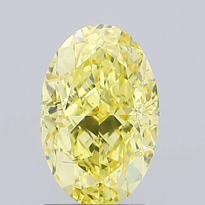 2.07 ct. Fancy Vivid Yellow/VS2 Oval Lab Grown Diamond