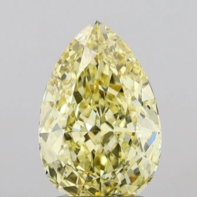 2.08 ct. Fancy Intense Yellow/VS1 Pear Lab Grown Diamond