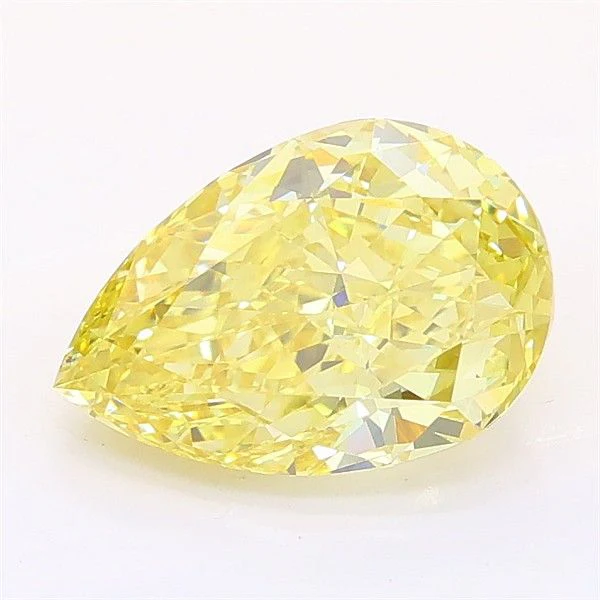 2.08 ct. Fancy Intense Yellow/VVS2 Pear Lab Grown Diamond