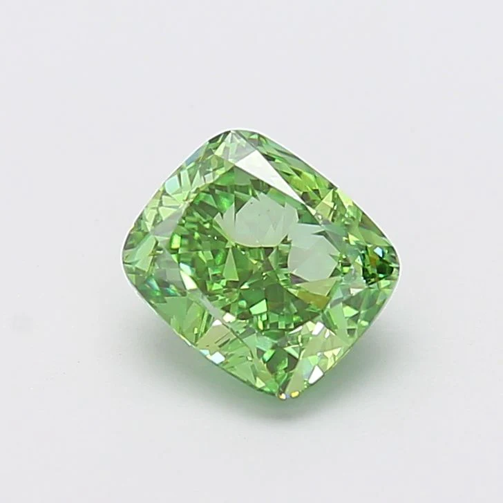 2.08 ct. Fancy Vivid Green/VS1 Cushion Modified Lab Grown Diamond