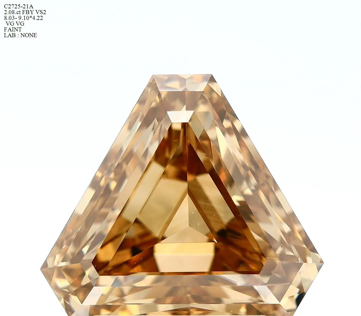 2.08 ct. Fancy Yellow/VS2 Triangular Diamond