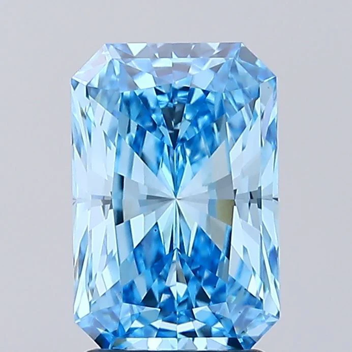 2.09 ct. Fancy Vivid Blue/VS1 Radiant Lab Grown Diamond