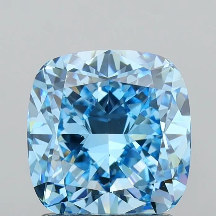 2.09 ct. Fancy Vivid Blue/VVS2 Cushion Modified Lab Grown Diamond