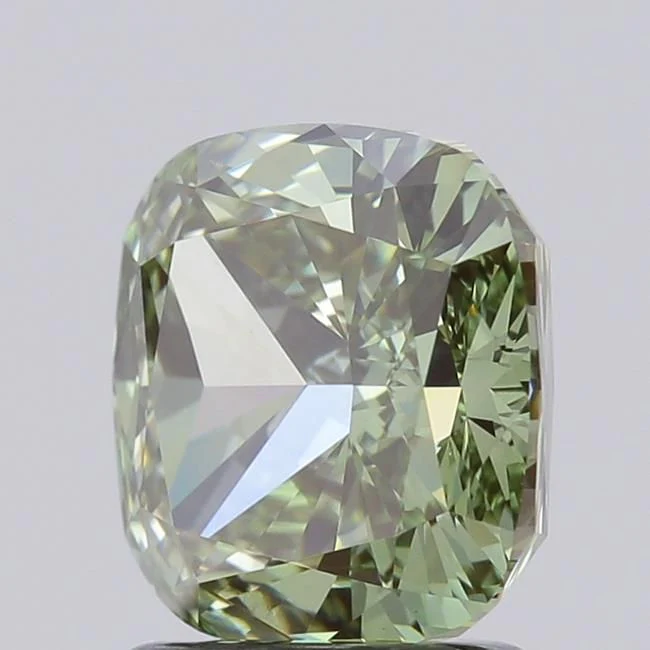 2.09 ct. Fancy Vivid Green/VVS2 Cushion Modified Lab Grown Diamond