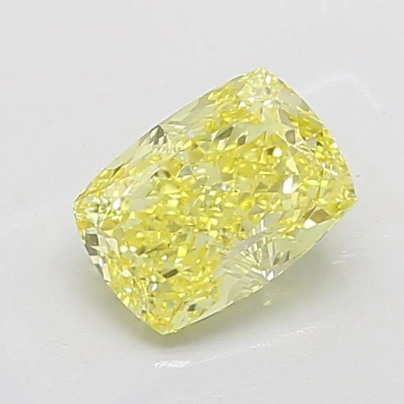 2.09 ct. Fancy Vivid Yellow/VVS2 Cushion Modified Lab Grown Diamond