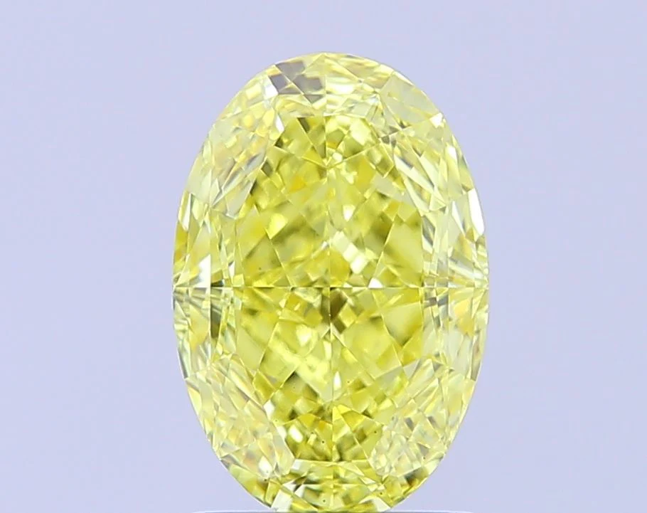 2.10 ct. Fancy Intense Yellow/VS1 Oval Lab Grown Diamond