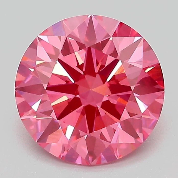 2.10 ct. Fancy Vivid Pink/VS1 Round Lab Grown Diamond