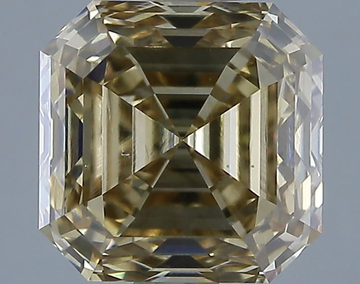 2.10 ct. Fancy Yellowish Brown/VS2 Asscher Diamond