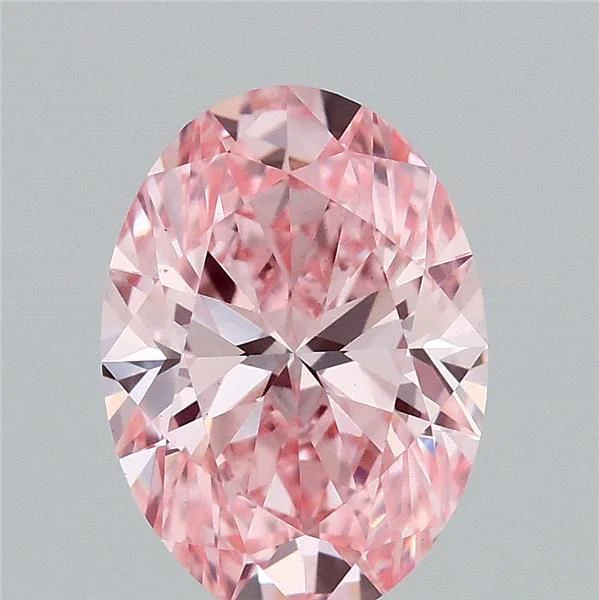 2.11 ct. Fancy Vivid Pink/VS2 Oval Lab Grown Diamond
