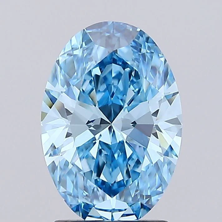 2.12 ct. Fancy Vivid Blue/VVS2 Oval Lab Grown Diamond
