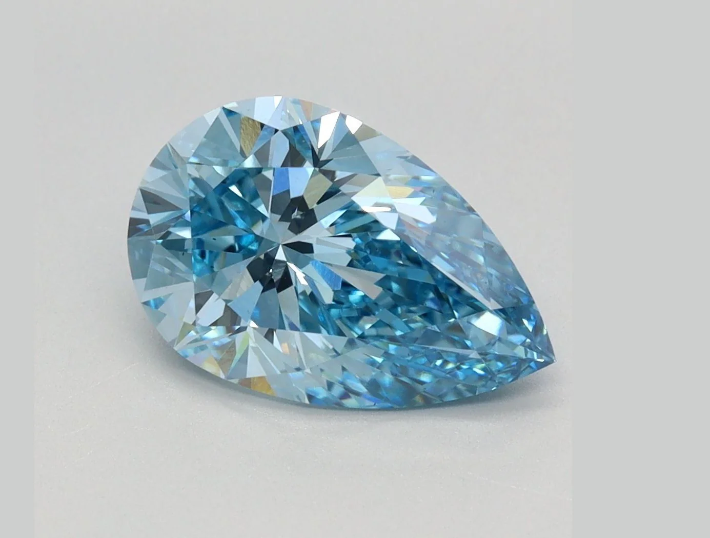 2.13 ct. Fancy Vivid Blue/VS1 Pear Lab Grown Diamond