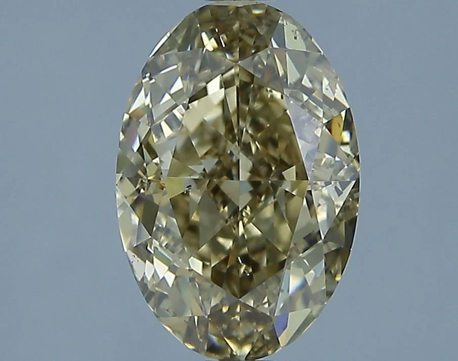 2.16 ct. Fancy Yellow Brown/SI1 Oval Diamond
