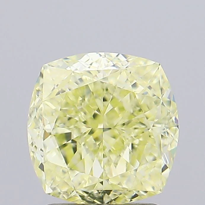 2.20 ct. Fancy Faint Yellow/VVS2 Cushion Brilliant Diamond