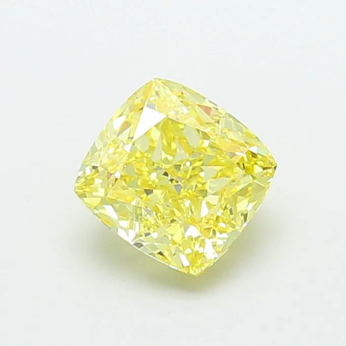 2.21 ct. Fancy Intense Yellow/VS1 Cushion Modified Lab Grown Diamond
