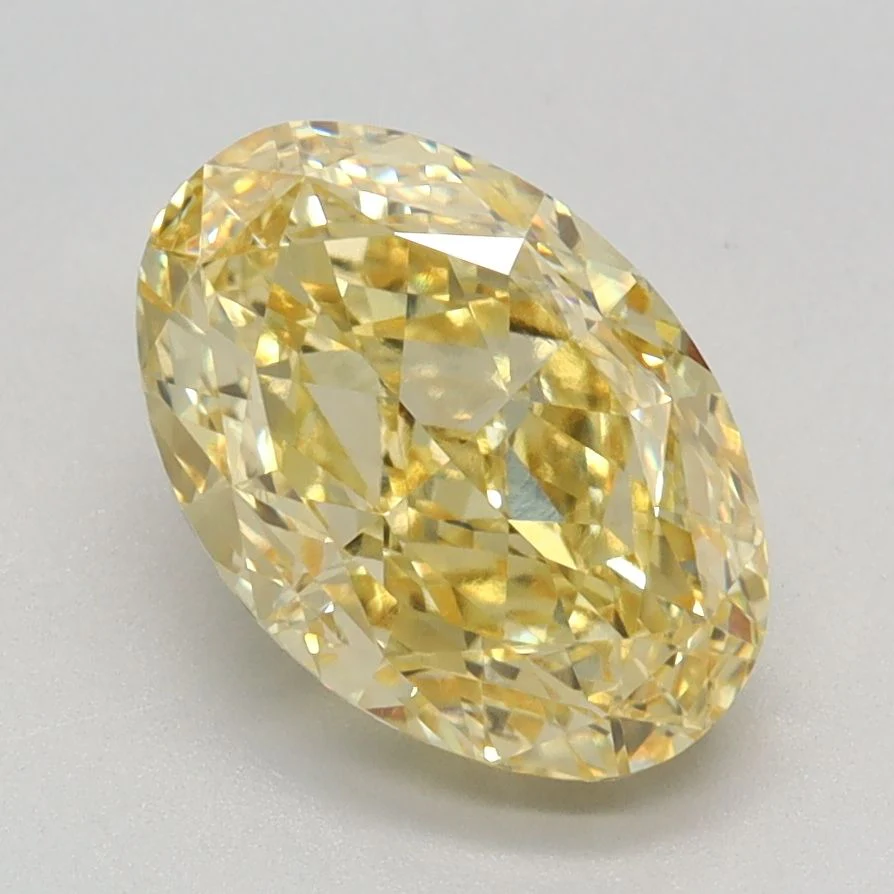 2.24 ct. Fancy Vivid Yellow/VVS2 Oval Lab Grown Diamond