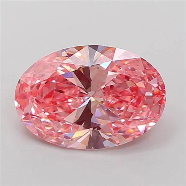 2.30 ct. Fancy Vivid Pink/VS1 Oval Lab Grown Diamond