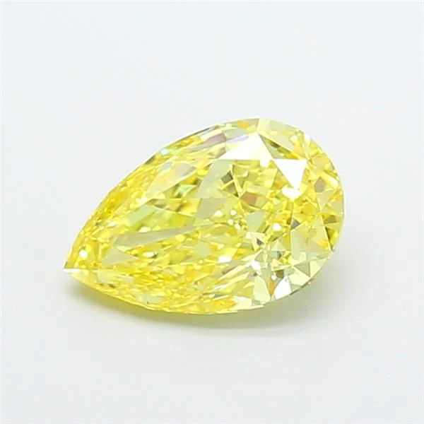 2.33 ct. Fancy Vivid Yellow/VS2 Pear Lab Grown Diamond