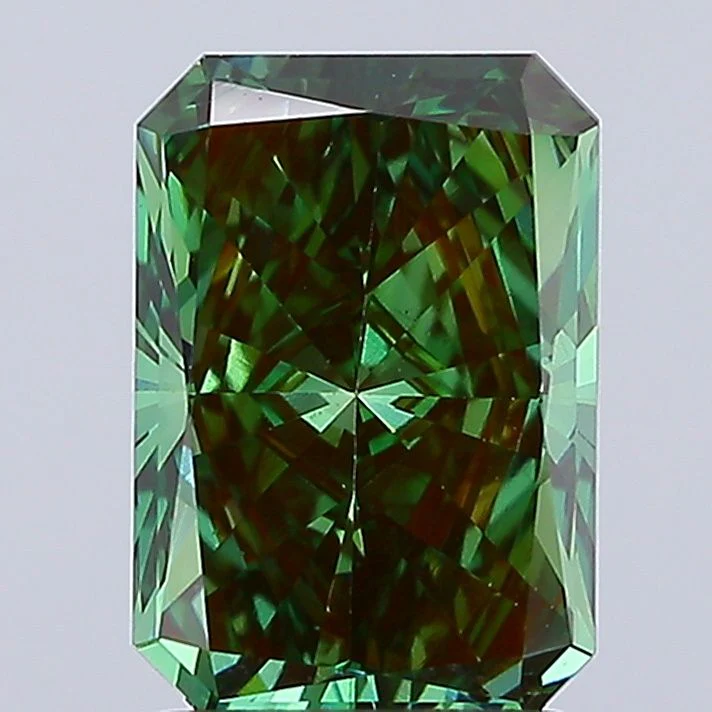 2.47 ct. Fancy Vivid Green/VS1 Radiant Lab Grown Diamond