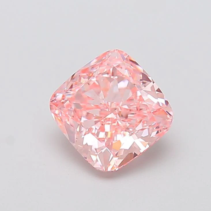2.50 ct. Fancy Vivid Pink/VS1 Cushion Modified Lab Grown Diamond