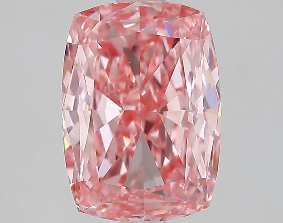 2.50 ct. Fancy Vivid Pink/VVS2 Cushion Modified Lab Grown Diamond