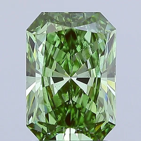 2.51 ct. Fancy Vivid Green/VS2 Radiant Lab Grown Diamond