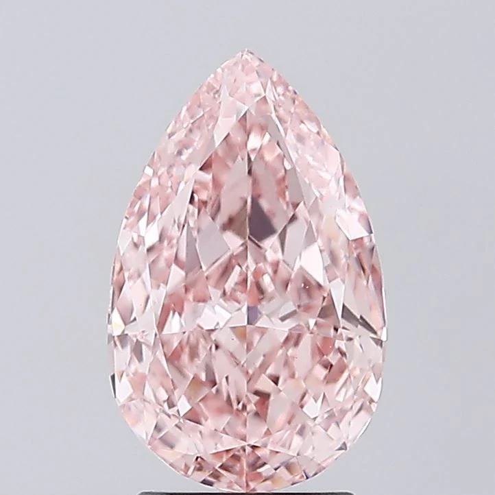 2.51 ct. Fancy Vivid Pink/VS1 Pear Lab Grown Diamond