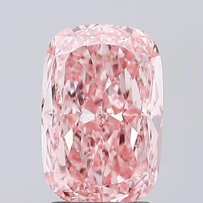 2.53 ct. Fancy Vivid Pink/VS1 Cushion Modified Lab Grown Diamond