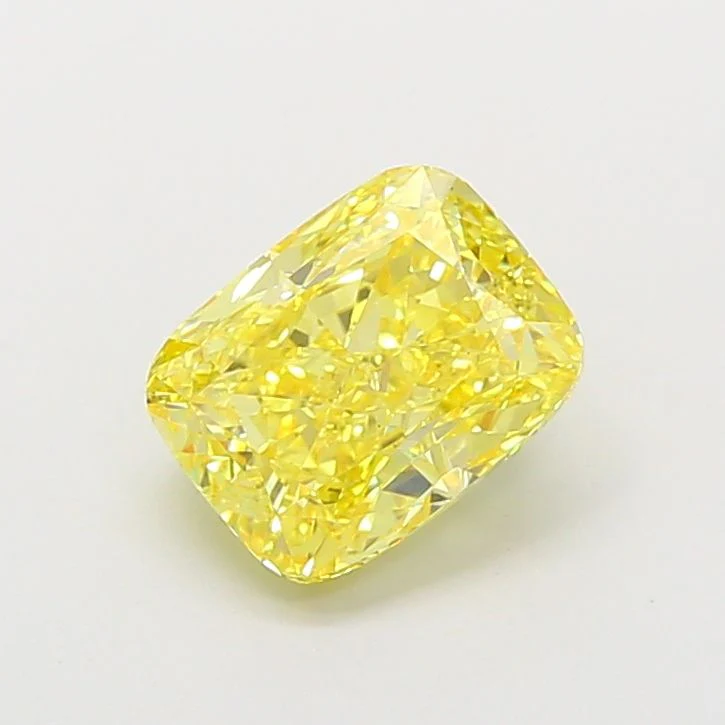 2.55 ct. Fancy Vivid Yellow/VS1 Cushion Modified Lab Grown Diamond
