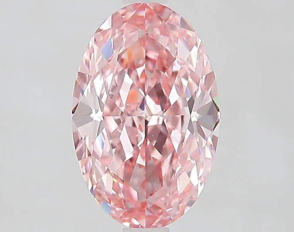 2.56 ct. Fancy Vivid Pink/VVS2 Oval Lab Grown Diamond