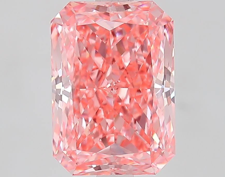 2.60 ct. Fancy Vivid Pink/VVS2 Radiant Lab Grown Diamond