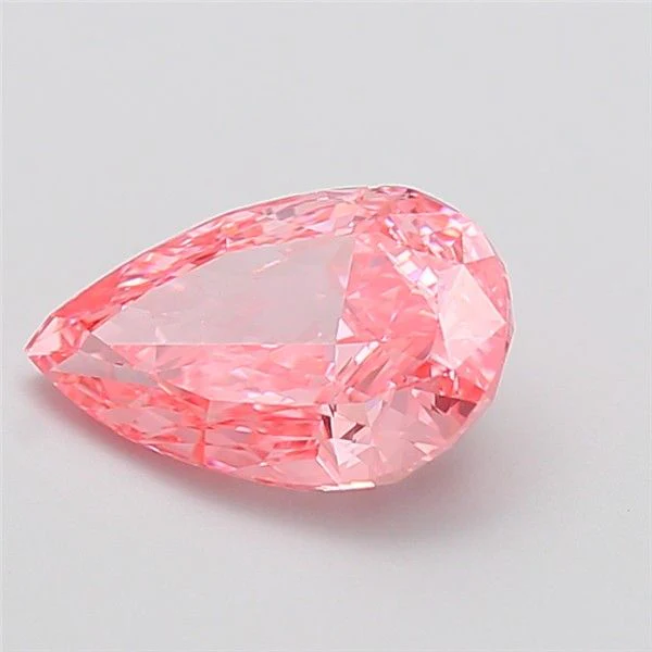 2.64 ct. Fancy Vivid Pink/VS1 Pear Lab Grown Diamond - Image 2