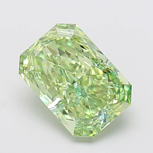 2.68 ct. Fancy Vivid Green/VS1 Radiant Lab Grown Diamond - Image 2