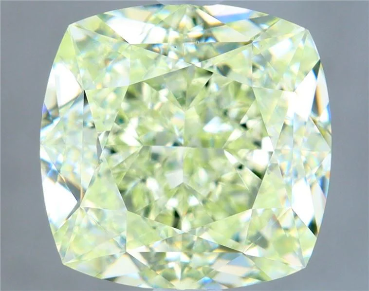 2.72 ct. Fancy Light Green/VS2 Cushion Brilliant Diamond