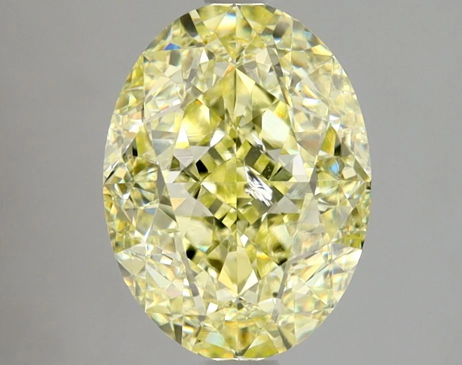 2.76 ct. Fancy Yellow/I1 Oval Diamond