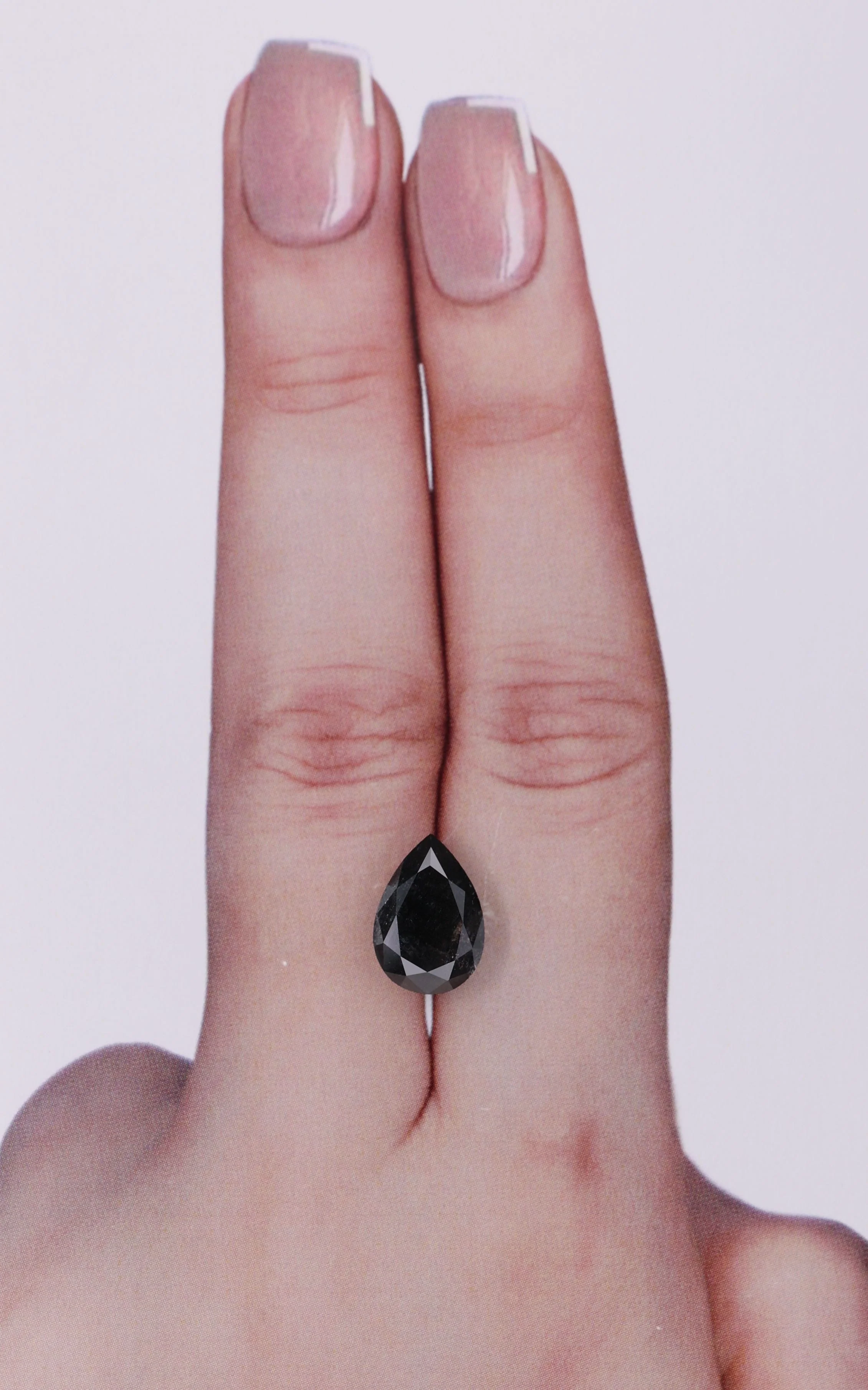 2.80 ct. Fancy Black/VVS2 Pear Diamond
