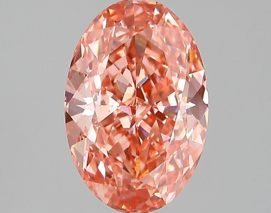 2.91 ct. Fancy Vivid Pink/VVS2 Oval Lab Grown Diamond