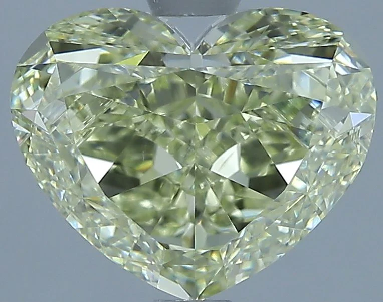 3.00 ct. Fancy Light Greenish Yellow/VS2 Heart Diamond