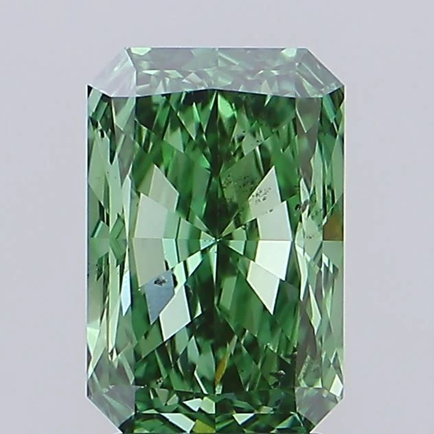 3.00 ct. Fancy Vivid Green/SI1 Radiant Lab Grown Diamond