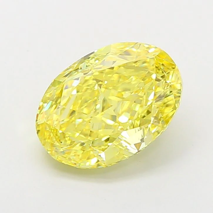 3.00 ct. Fancy Vivid Yellow/VVS2 Oval Lab Grown Diamond