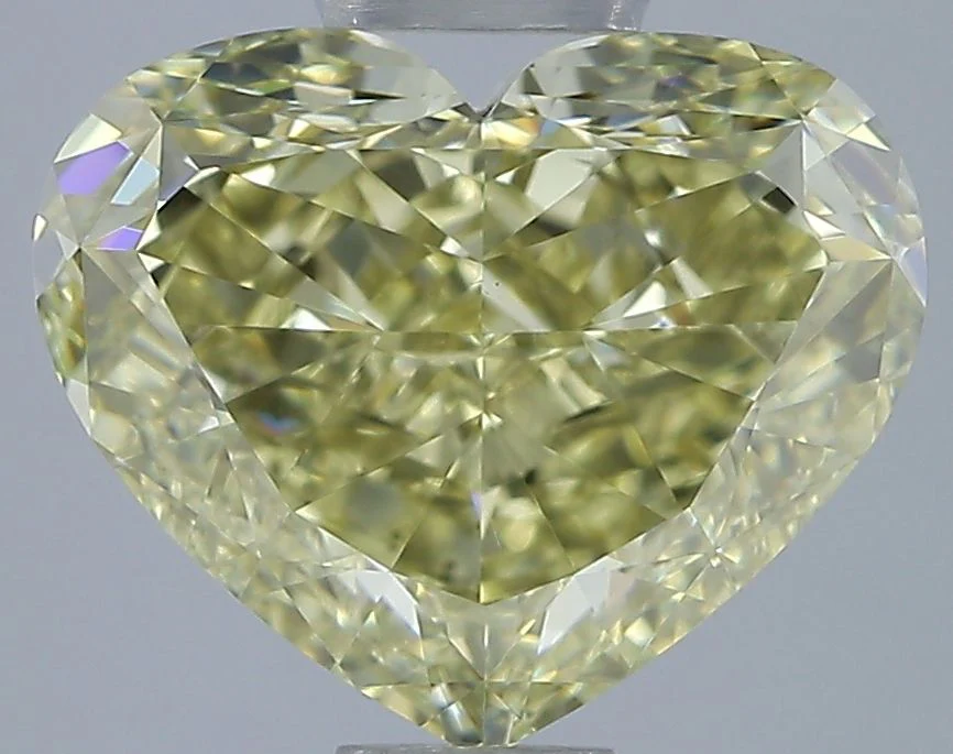 3.00 ct. Fancy Yellow/VS1 Heart Diamond