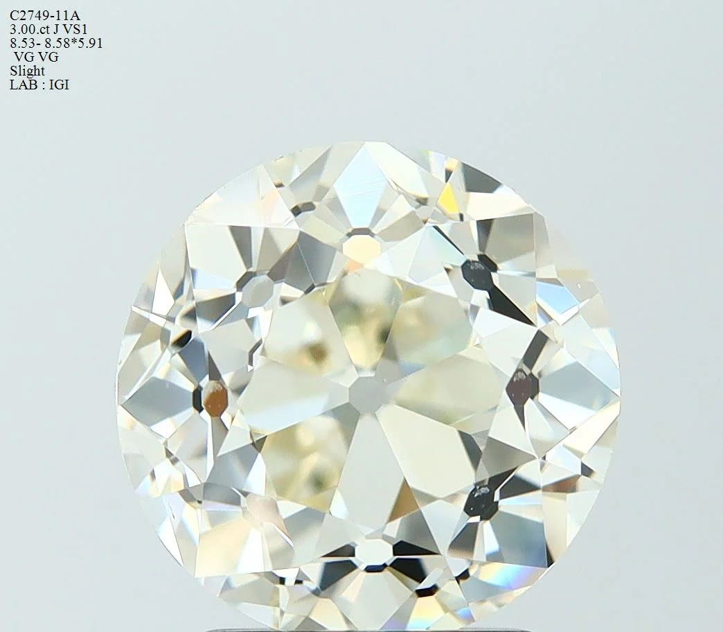 3.00 ct. J/VS1 European Cut Diamond