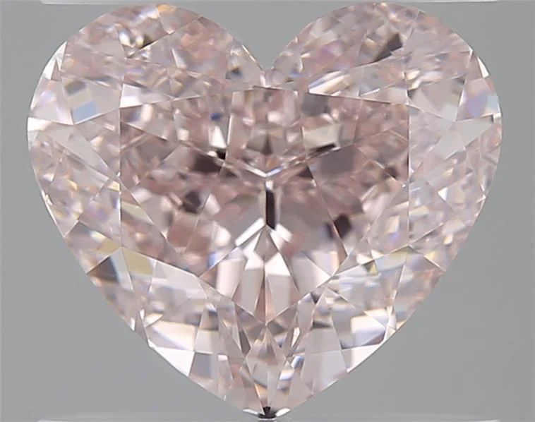 3.01 ct. Fancy Orangey Pink/VVS1 Heart Diamond