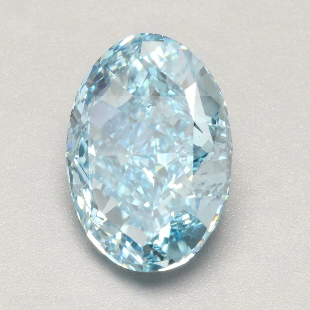 3.01 ct. Fancy Vivid Blue/VS1 Oval Lab Grown Diamond