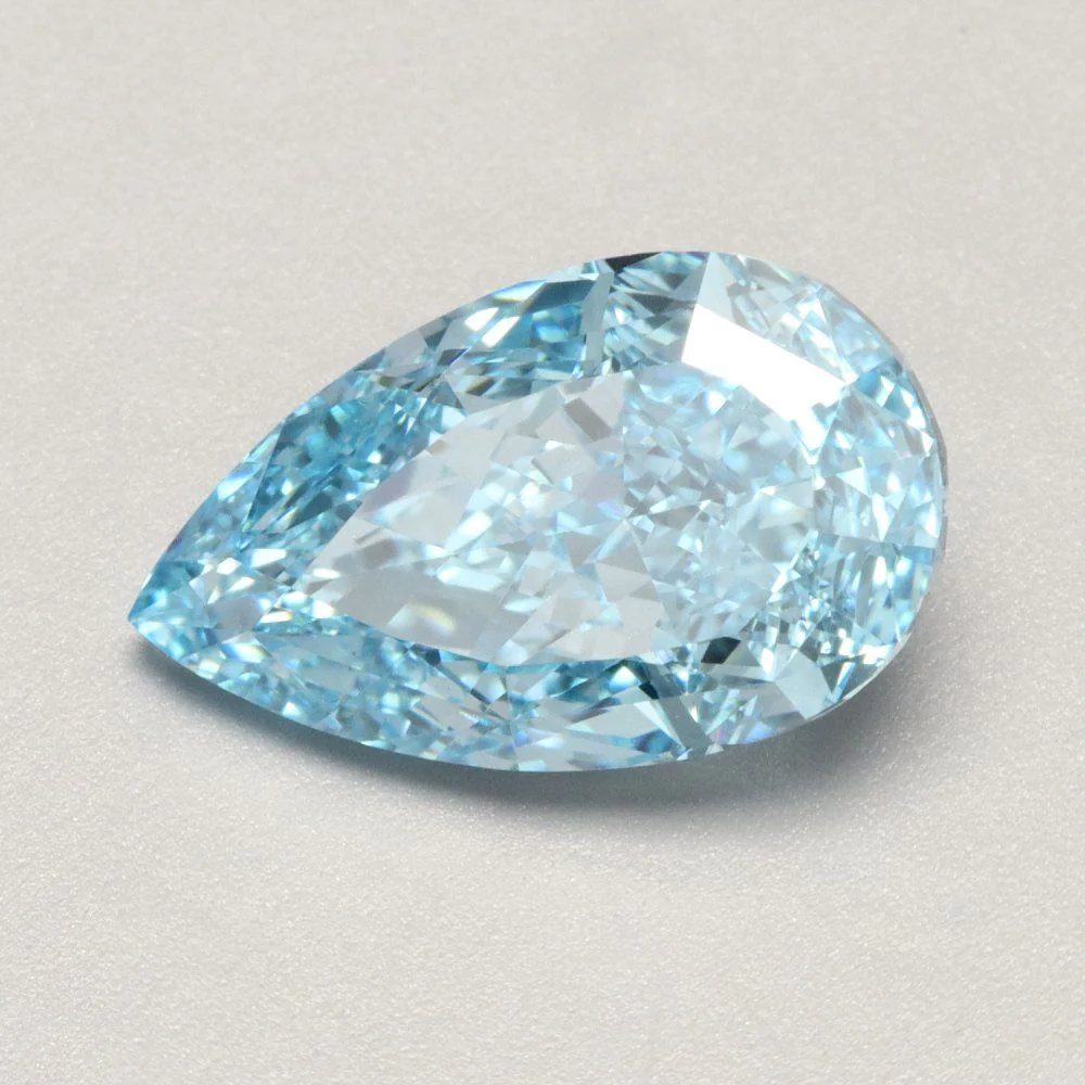 3.01 ct. Fancy Vivid Blue/VS1 Pear Lab Grown Diamond