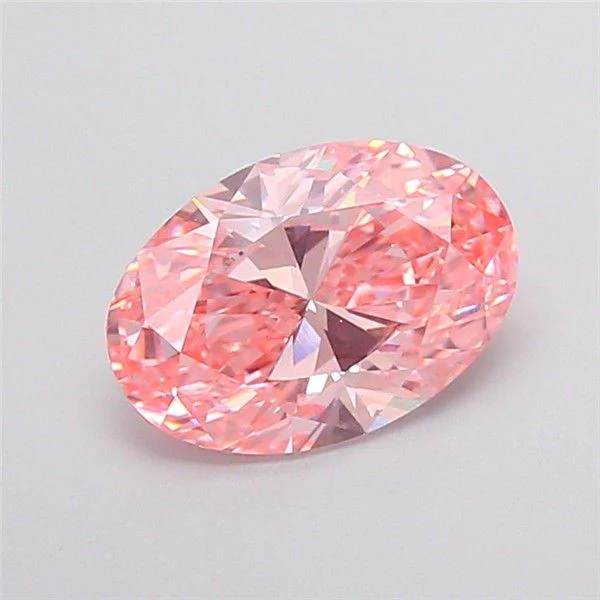 3.01 ct. Fancy Vivid Pink/VS1 Oval Lab Grown Diamond