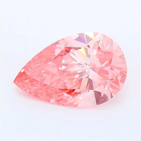 3.01 ct. Fancy Vivid Pink/VS1 Pear Lab Grown Diamond