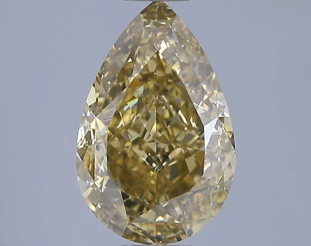 3.01 ct. Fancy Yellow/VS2 Pear Diamond